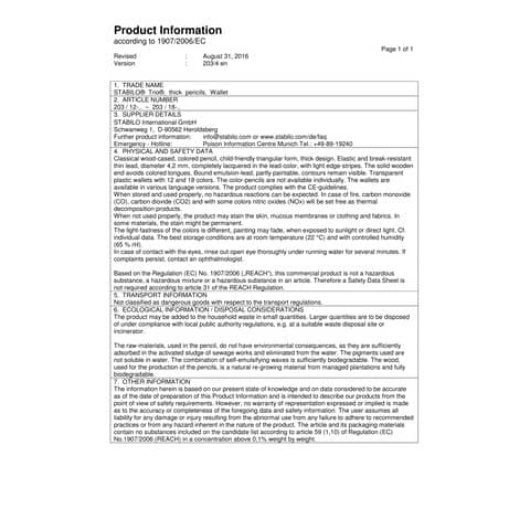 Matite colorate ergonomiche Stabilo Trio thick - mina 4,2 mm - colori assortiti Astuccio da 24 + temperino - 203/2-24